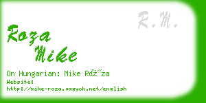 roza mike business card